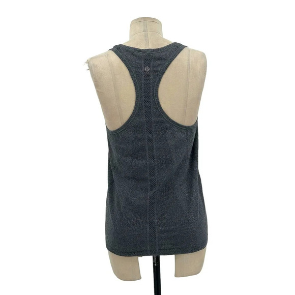Lululemon Swiftly Tech Racerback Tank‎ Top Charcoal Gray Size 10 - Picture 3 of 4